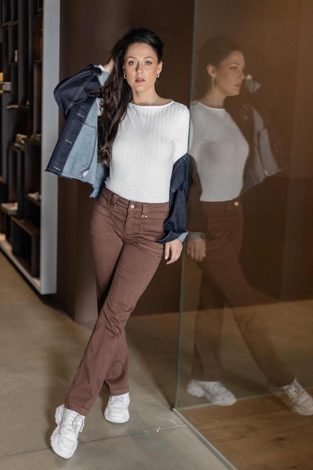 MELINA Bootcut Cowboybraun