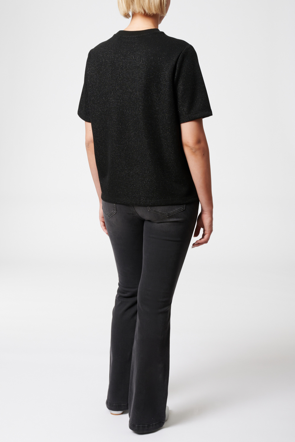 T-Shirt mit Glitzergarn black
