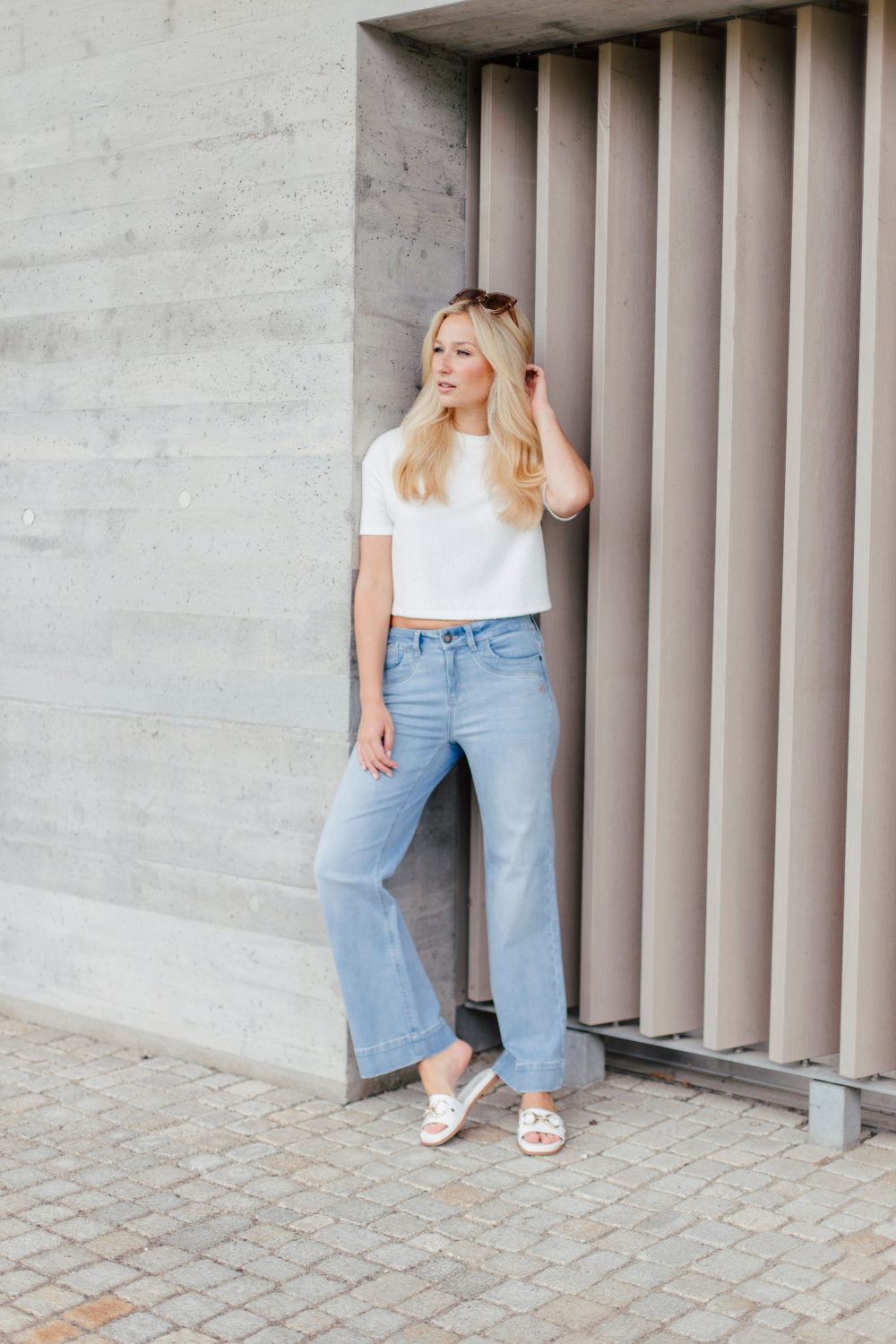 Clara - Jeans Flared - Stone Blue