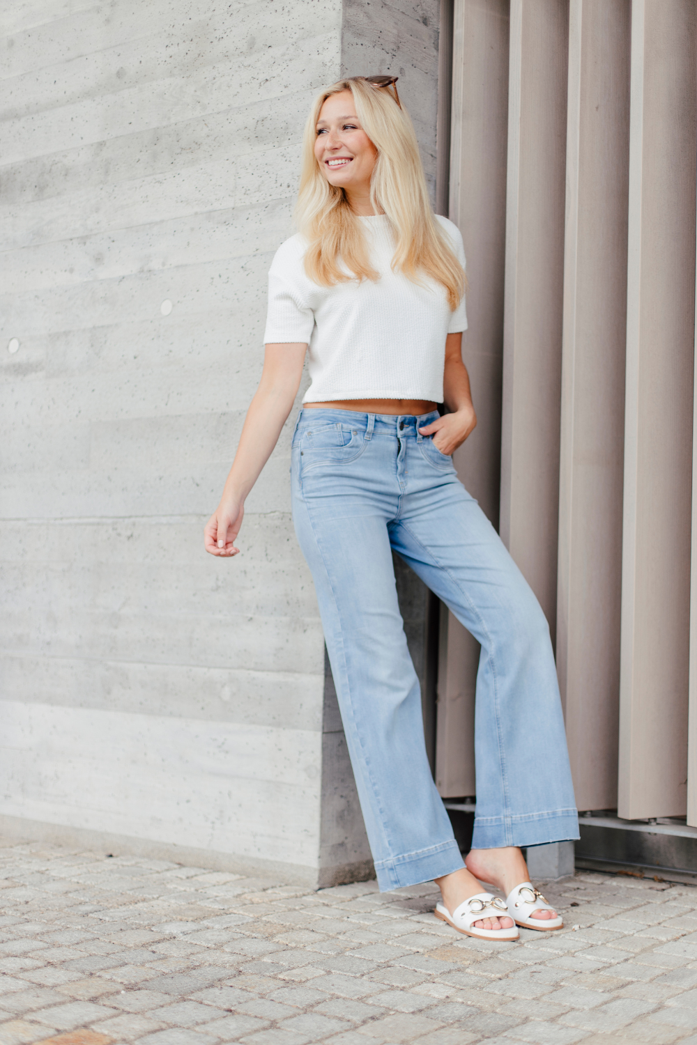 Clara - Jeans Flared - Stone Blue