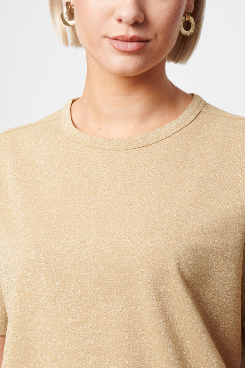 T-Shirt mit Glitzergarn