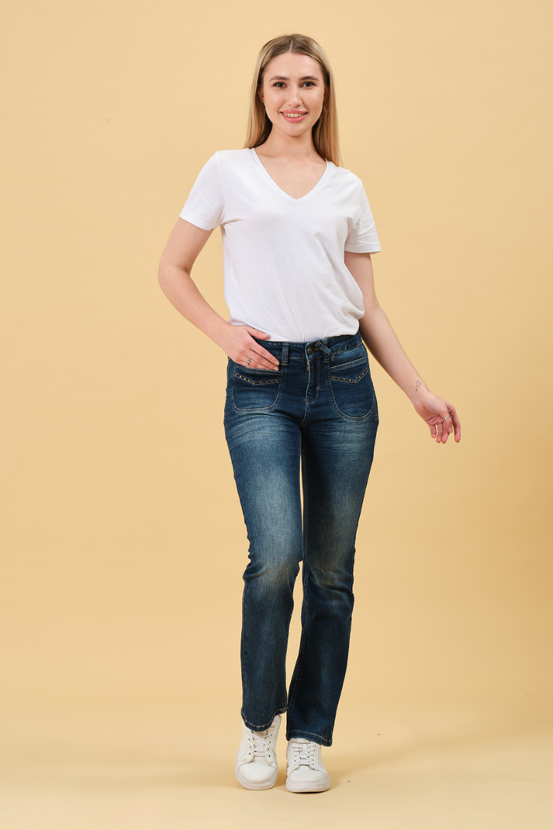 Melina Bea BOOTCUT - Goldblau