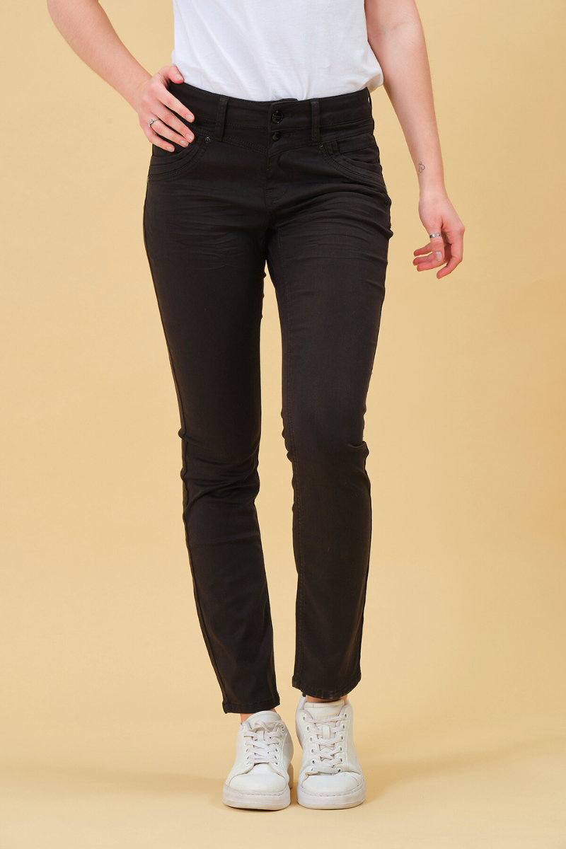 Hose - Slim - Merle Leichtschwarz