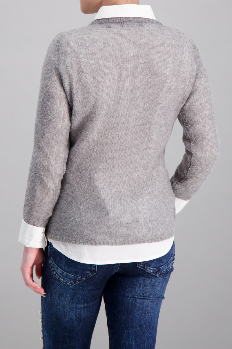 Bella PULLOVER - Muschelgrau