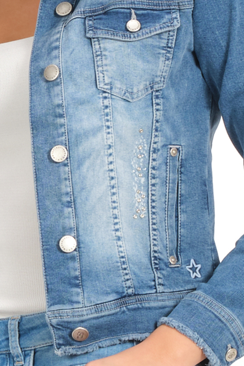Frieda JACKE Schlagblau