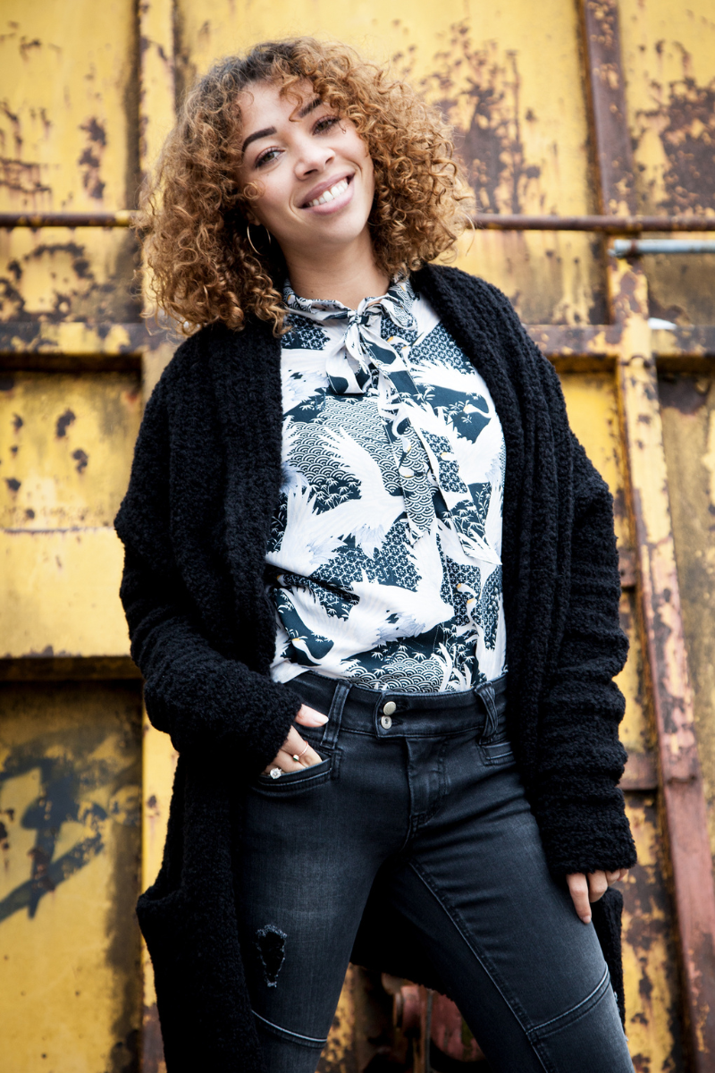Ella CARDIGAN - Mineralschwarz