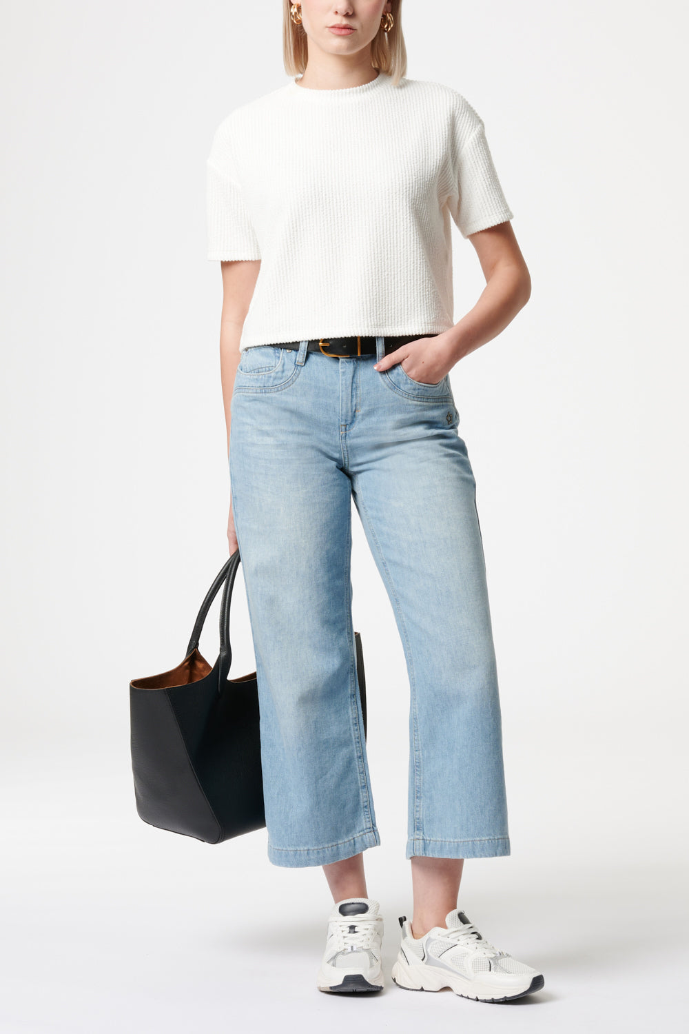 Clara FLARED Flachsblau