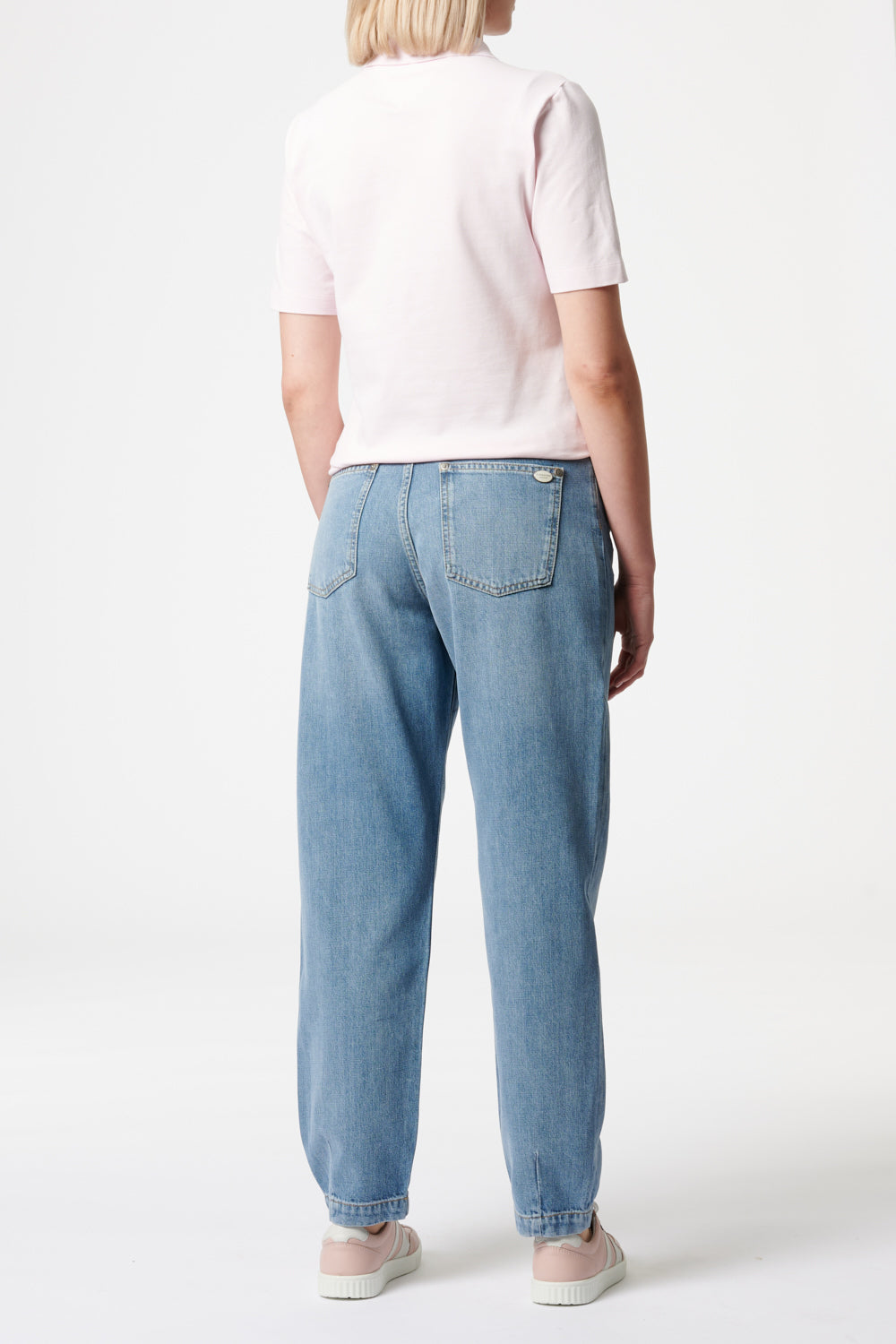 Serena - Boyfriend Jeans in Deer Blue with High Waist