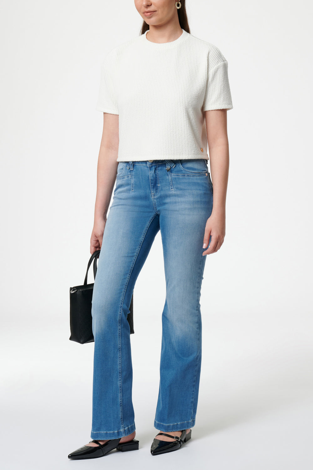 Melina - Jeans Bootcut – Halbechtblau