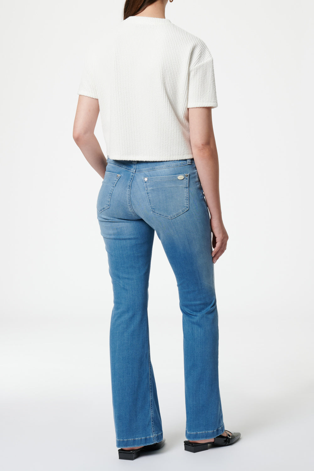 Melina - Jeans Bootcut – Halbechtblau