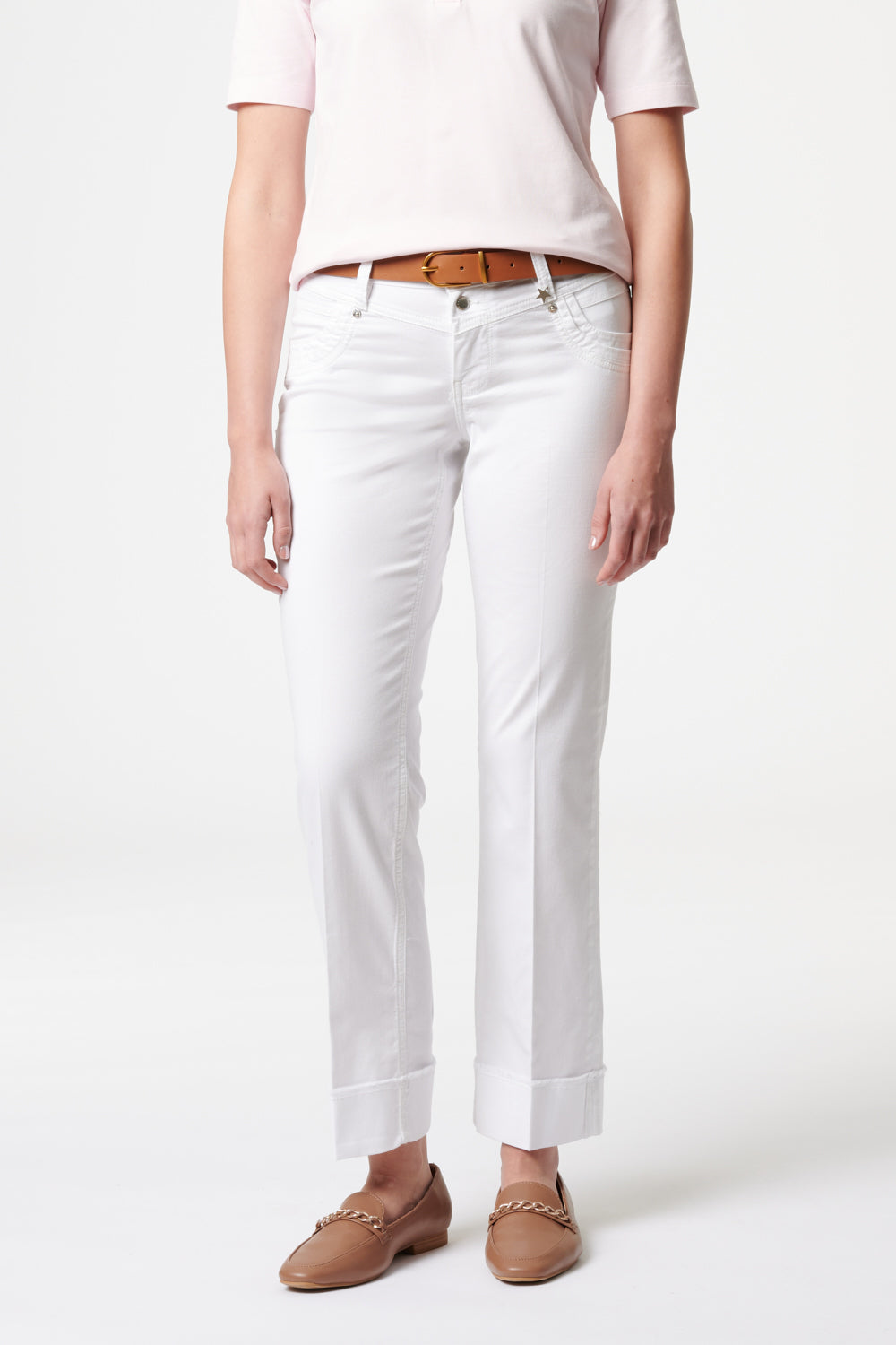 Merle - Straight Leg Hose - Hennaweiß