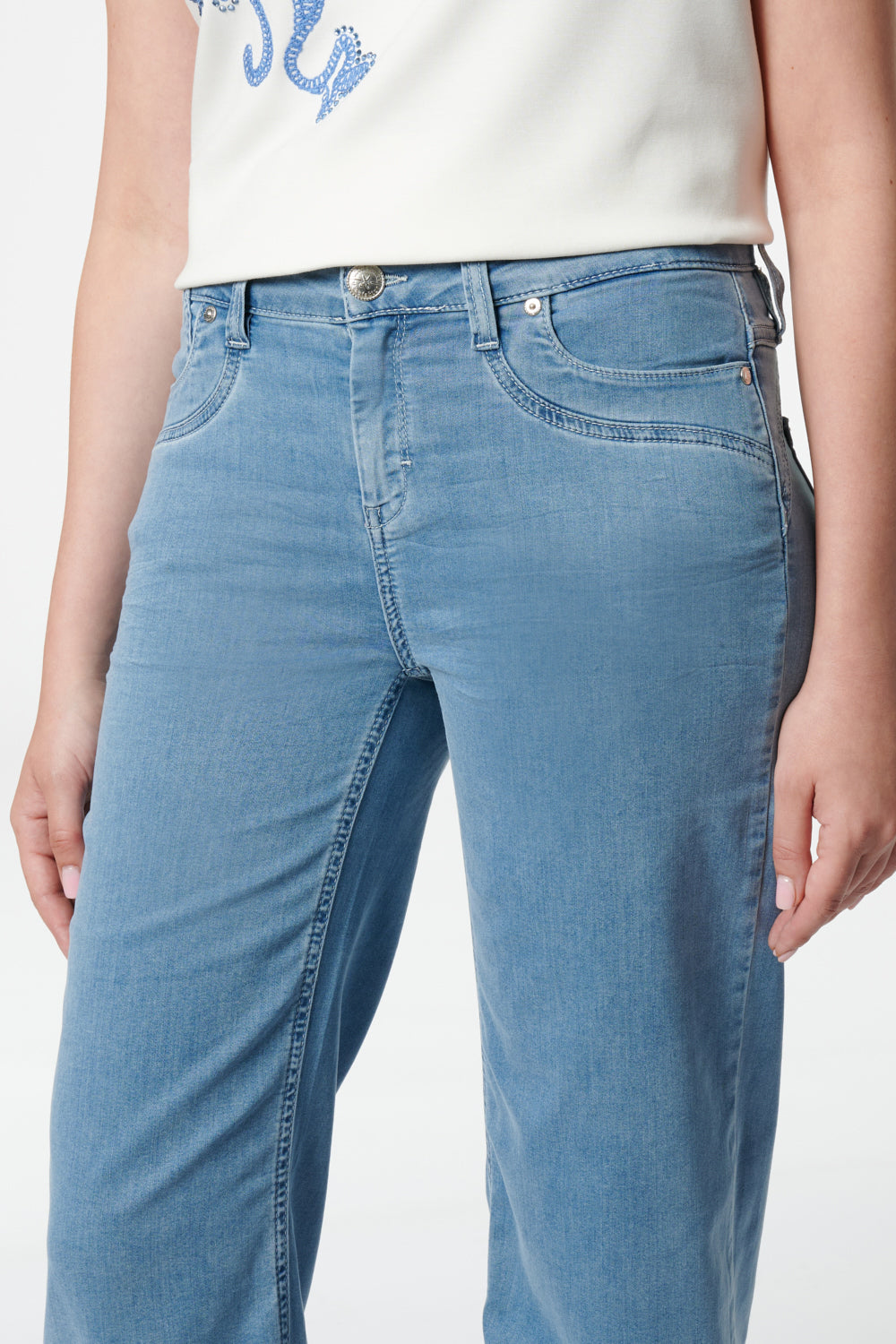 Clara - Pants Flared - Powder Blue