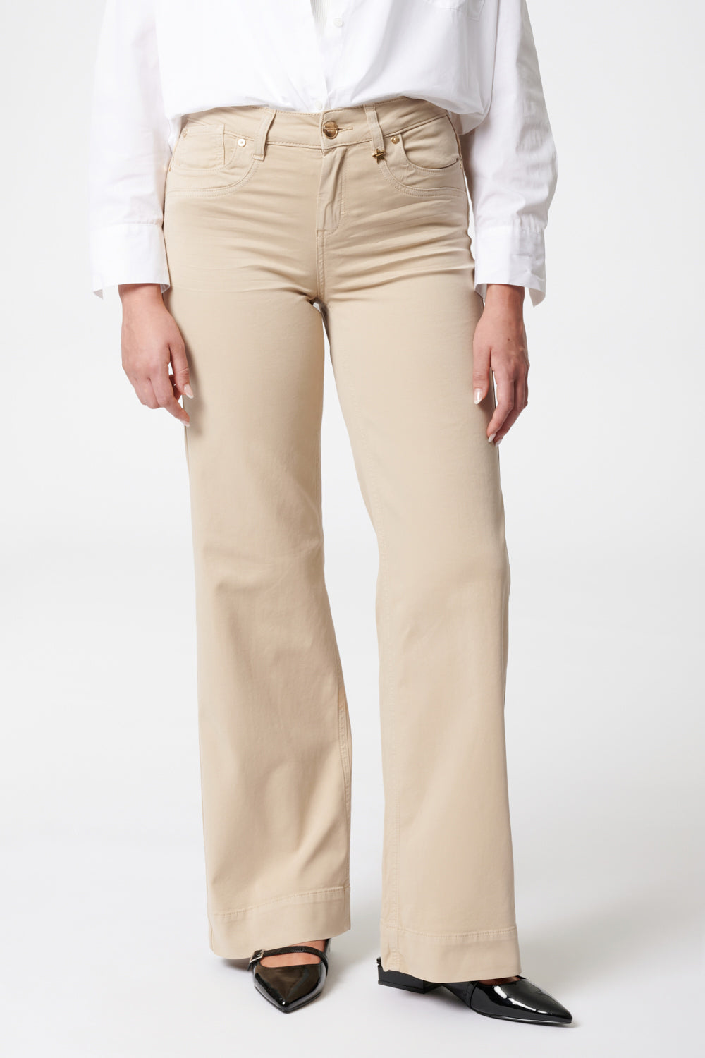 Clara - Hose Flared – Beigegold