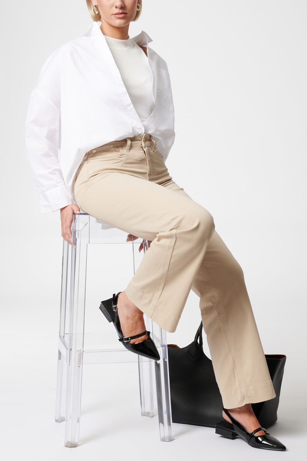 Clara - Hose Flared – Beigegold