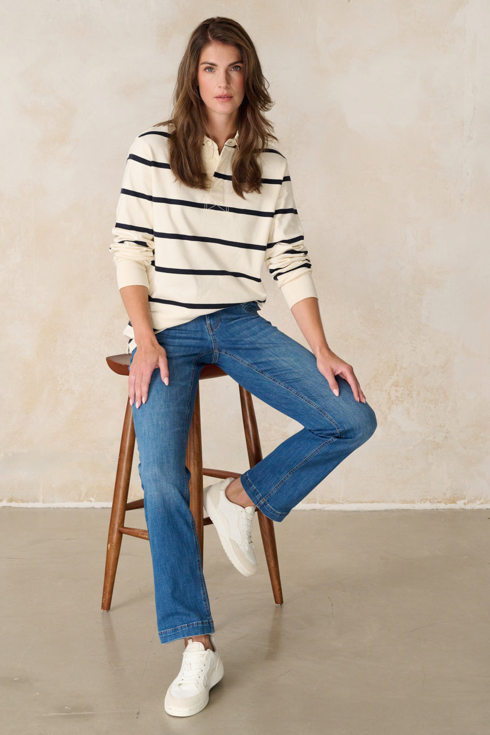 Merle – Straight Leg Jeans in Nachtblau mit mittlerer Leibhöhe