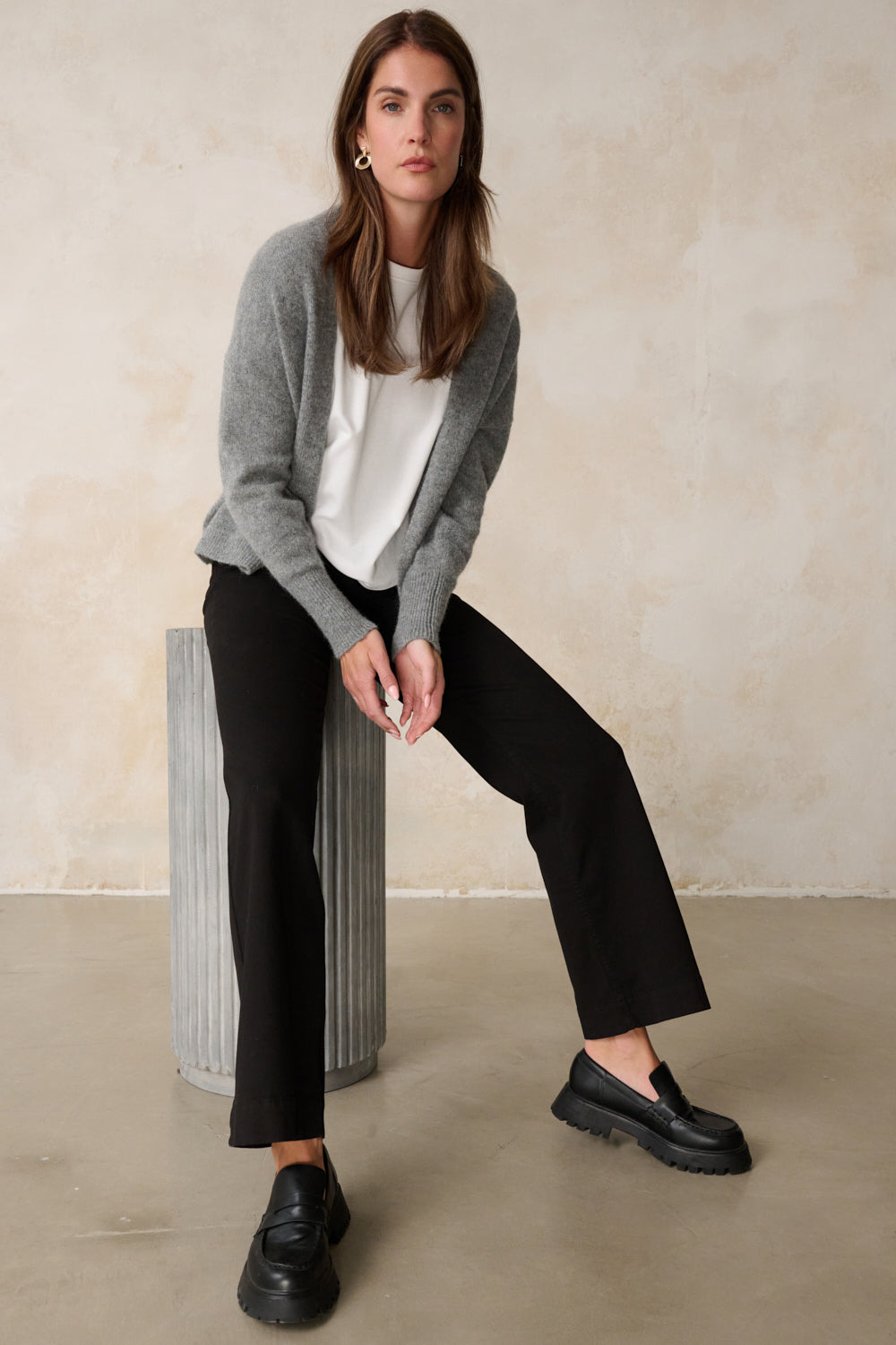 Clara - Hose Flared – Grellschwarz