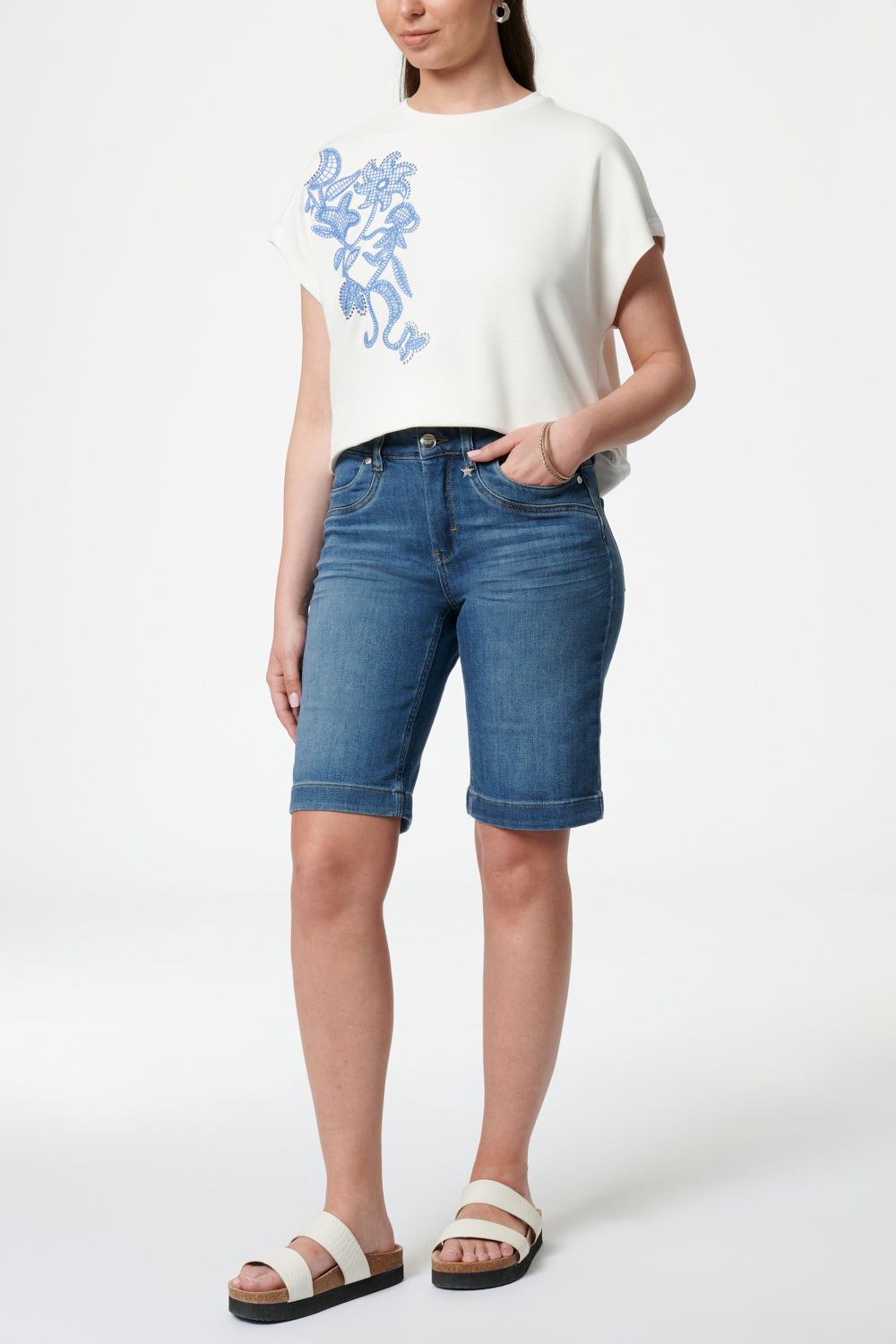 Clara - Jeans Shorts - Soft Blue