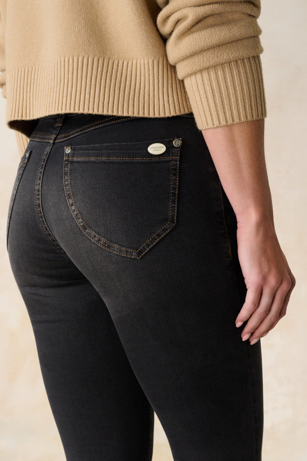 Merle – Slim Fit Jeans in Granitgrau mit mittlerer Leibhöhe