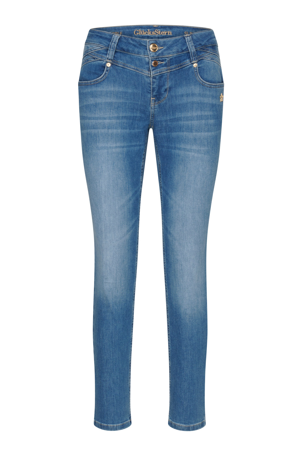 Merle Slim Fit Jeans – Sommerblau & Leichter Denim, mittlere Leibhöhe