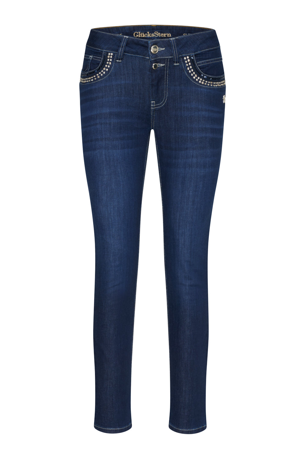 Petra â Slim Fit Jeans in Cool Blue with Low Rise