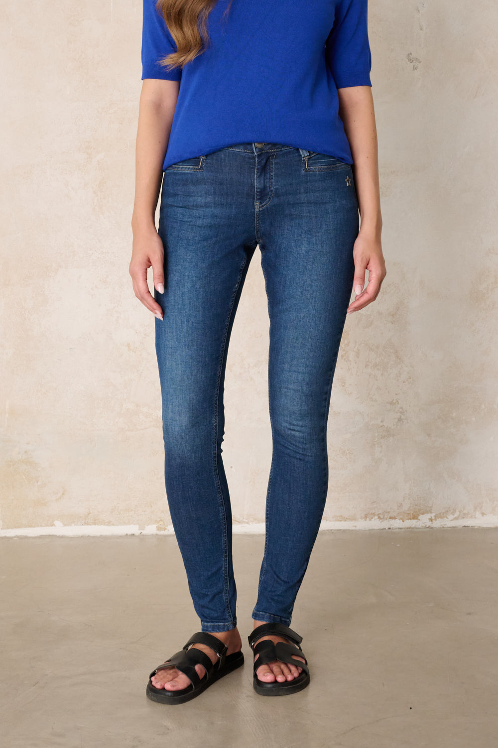 Laura Skinny Jeans – Edelblau & Soft Denim, hoher Leibhöhe