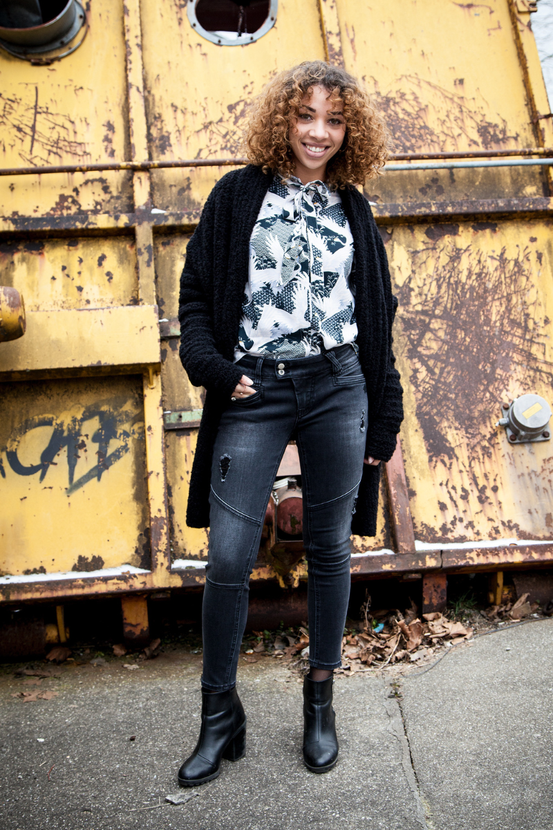 Ella CARDIGAN - Mineralschwarz