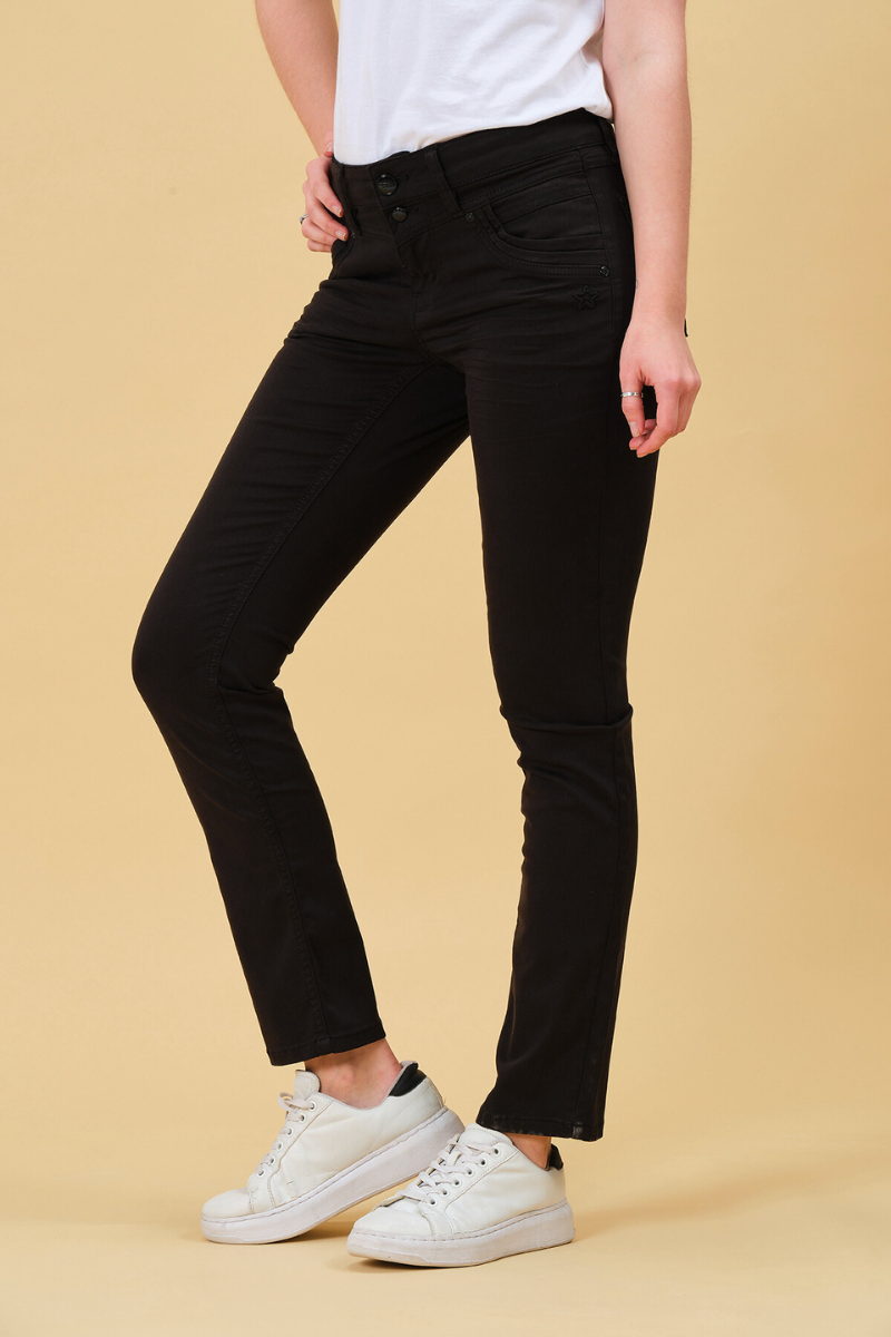 Hose - Slim - Merle Leichtschwarz