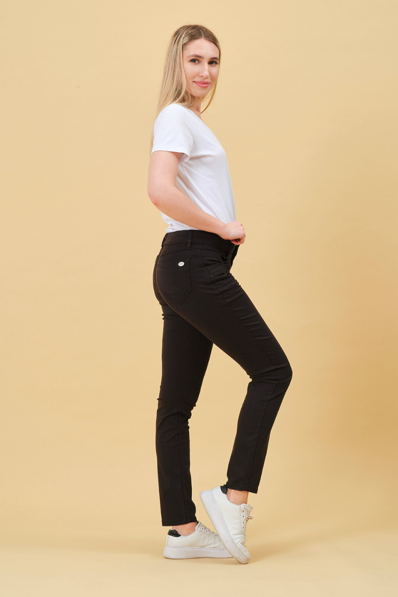 Hose - Slim - Merle Leichtschwarz