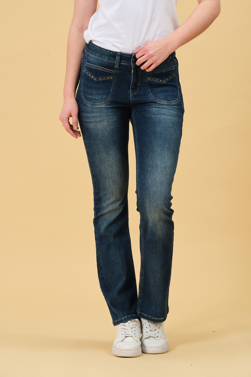 Melina Bea BOOTCUT - Goldblau