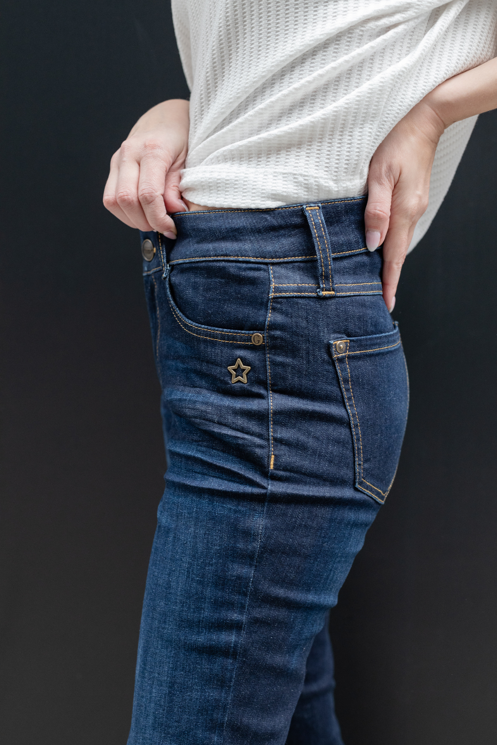 MELINA Bootcut Waschblau