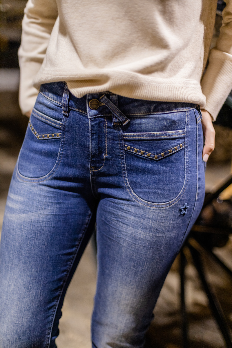 Melina Bea BOOTCUT - Goldblau