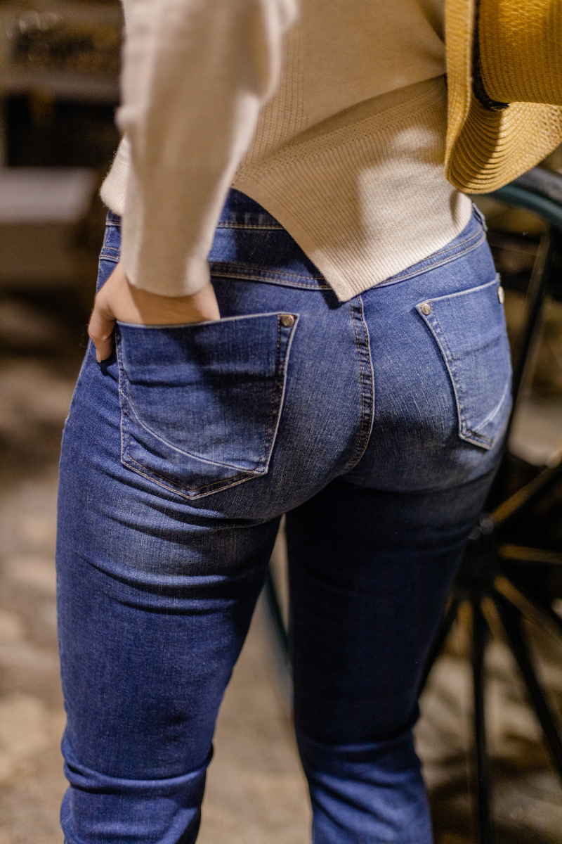 Melina Bea BOOTCUT - Goldblau