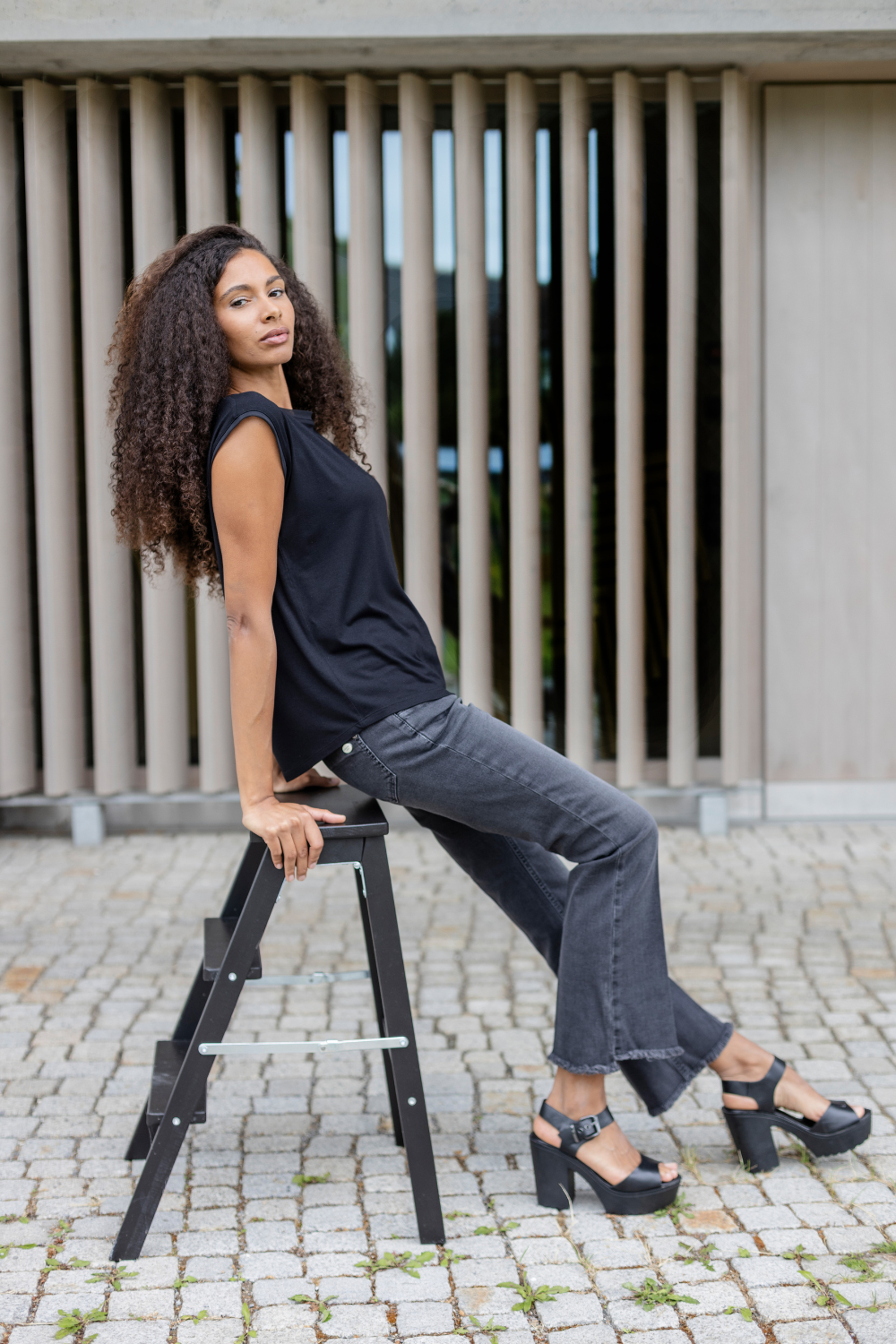 Petra Bootcut Schlaggrau