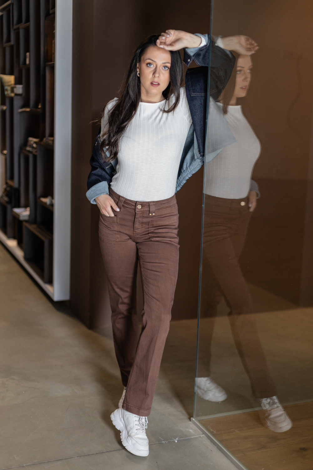 MELINA Bootcut Cowboybraun