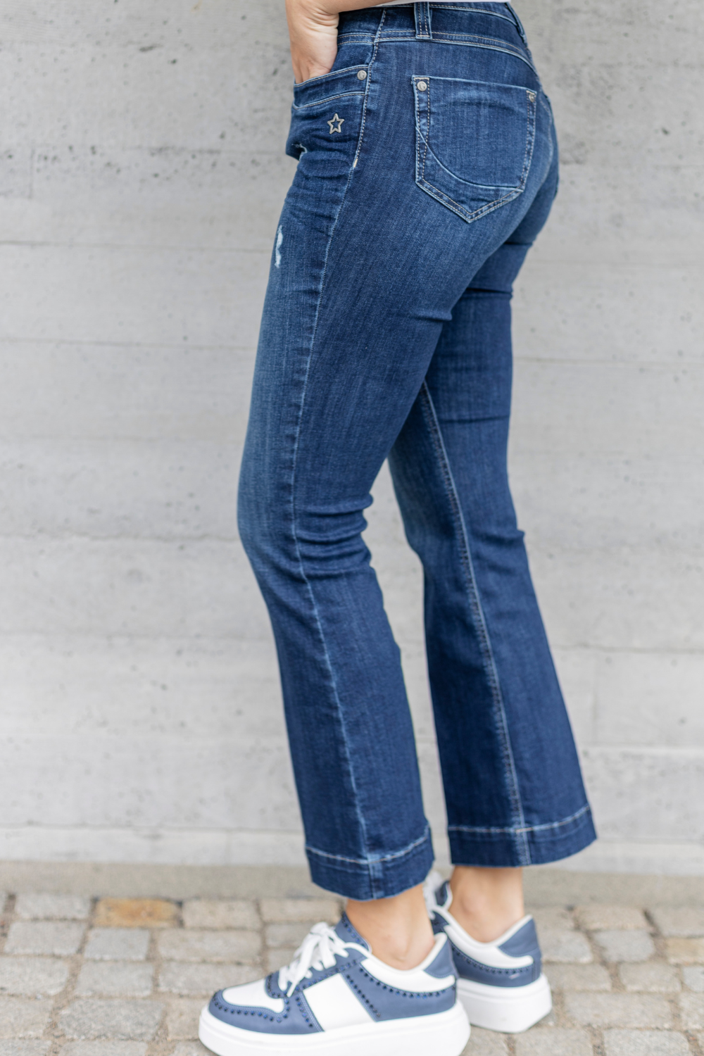 Jeans - bootcut - Petra batik blue