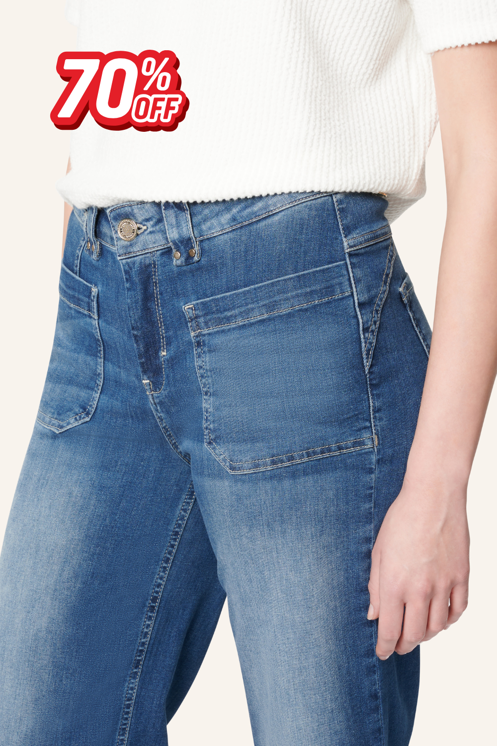 Clara Flared Südblau