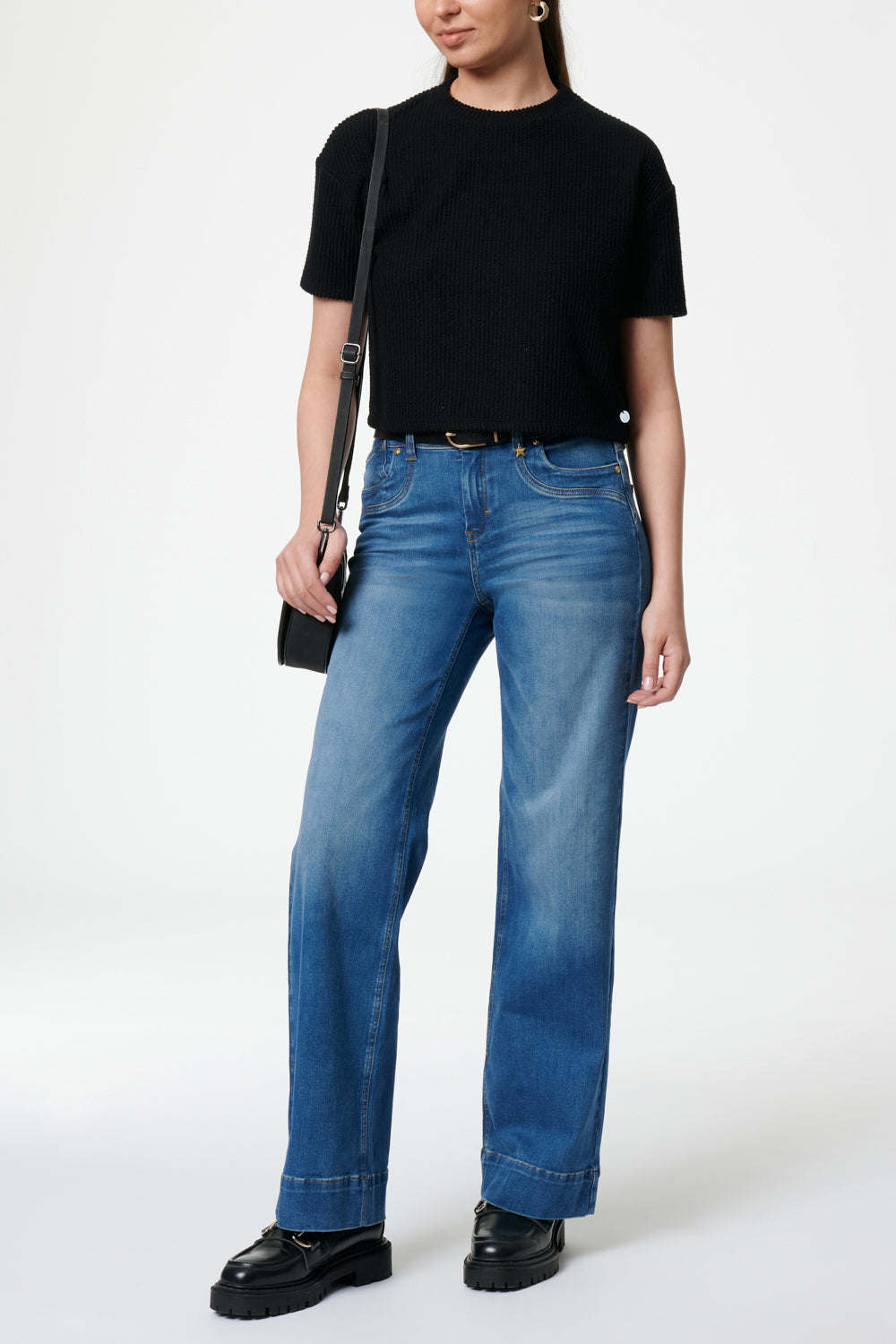 Clara - Jeans Flared – Herbstblau