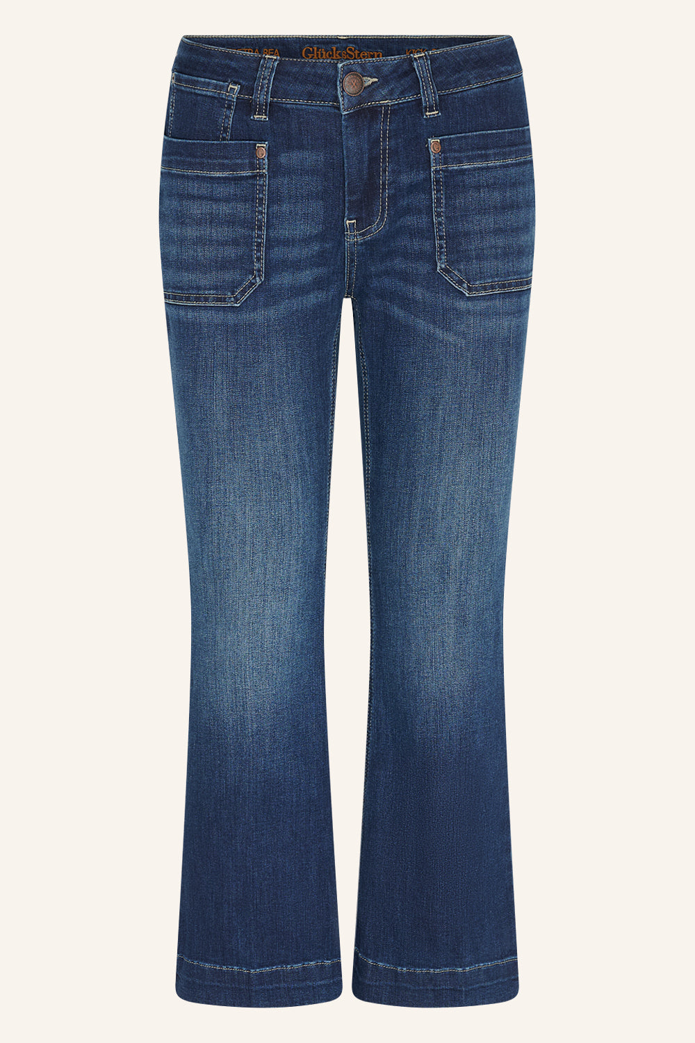 Petra KICK Bootcut Blattblau