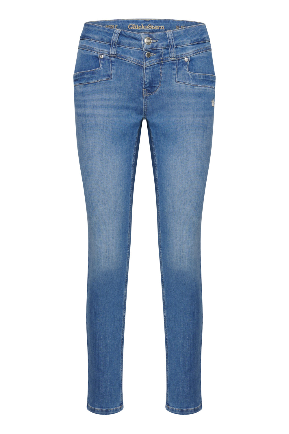 Merle – Slim Fit Jeans in Holunderblau mit mittlerer Leibhöhe