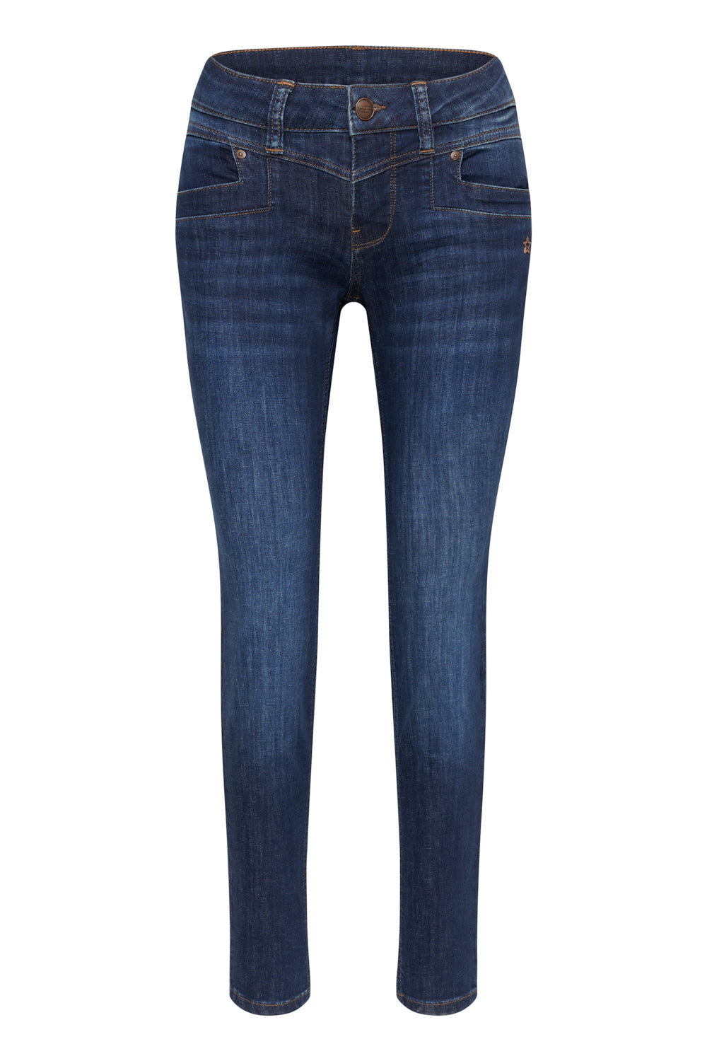 Merle Slim Fit Jeans – Donaublau & Soft Denim, mittlere Leibhöhe