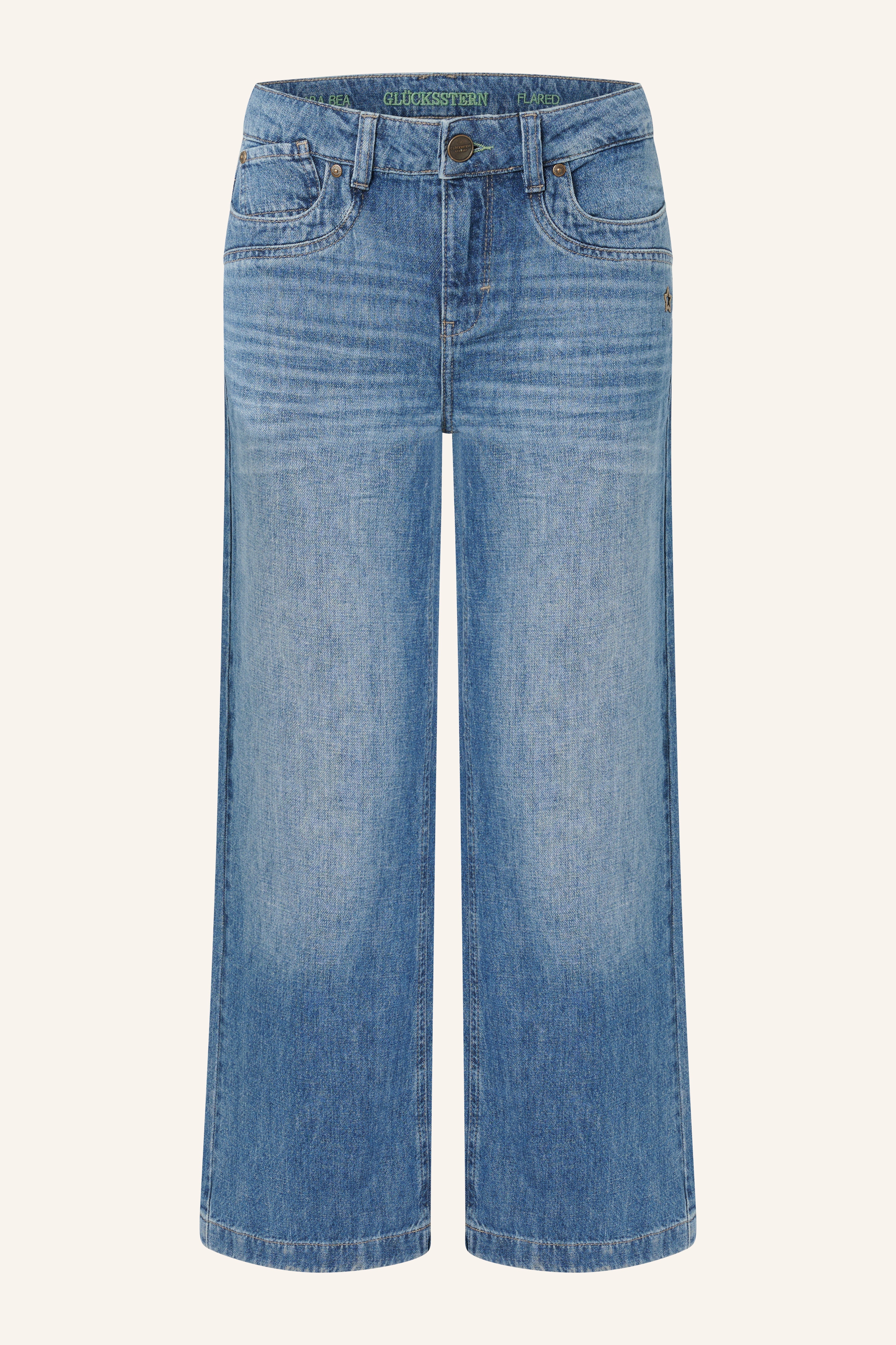 Clara flared natural blue