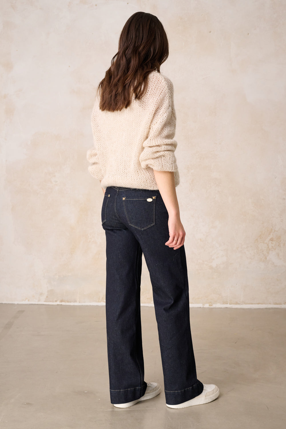 Clara – Flared Jeans in Blauviolett mit hoher Leibhöhe