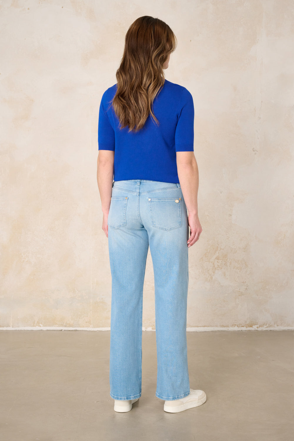 Clara â Flared jeans in blue-violet with a high waist