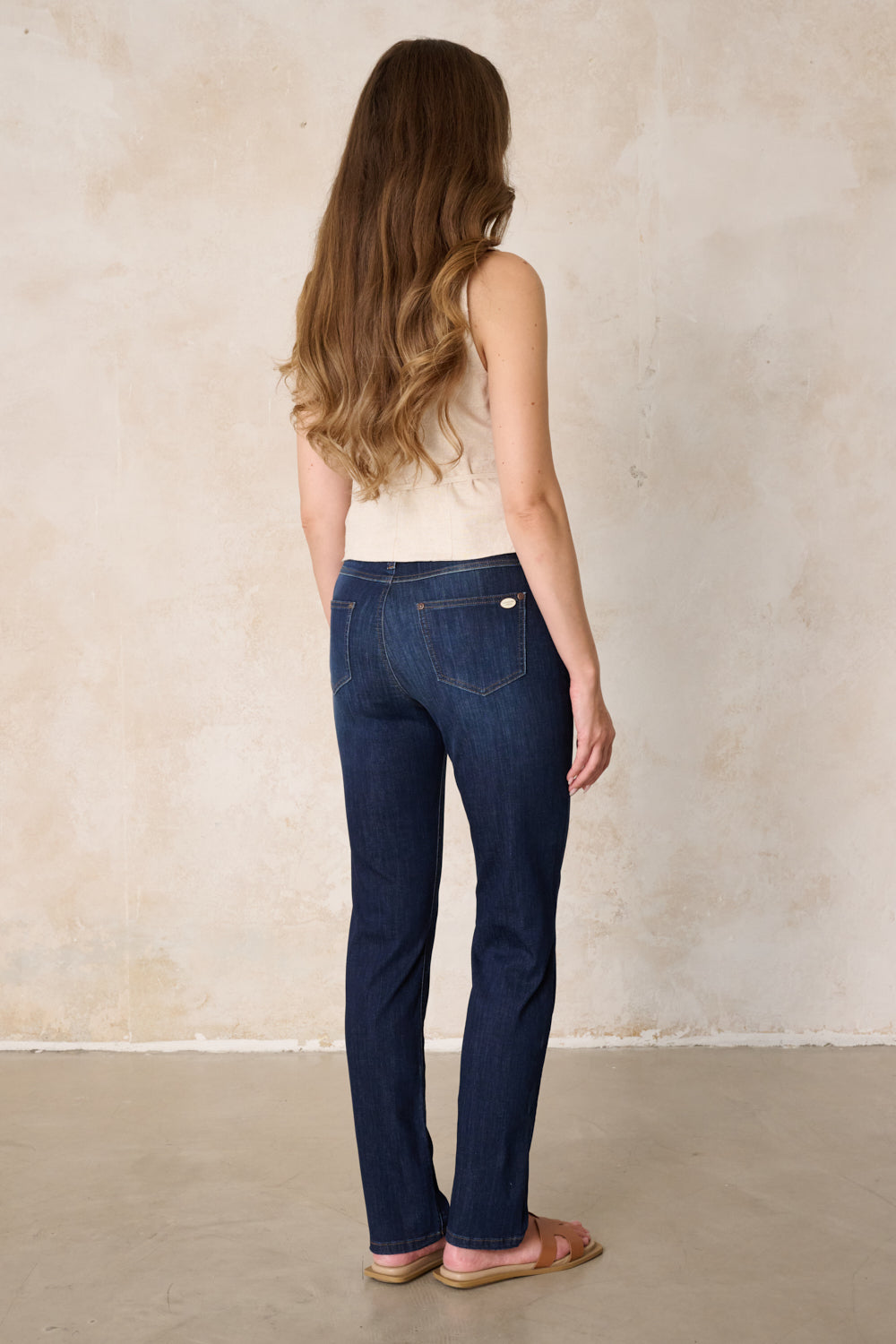 Tina Straight Leg Jeans – Donaublau & Soft Denim, hohe Leibhöhe