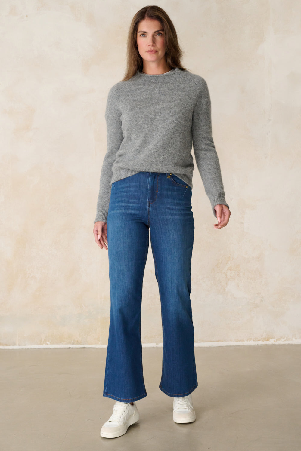 Melina - Jeans Bootcut – Eisenblau