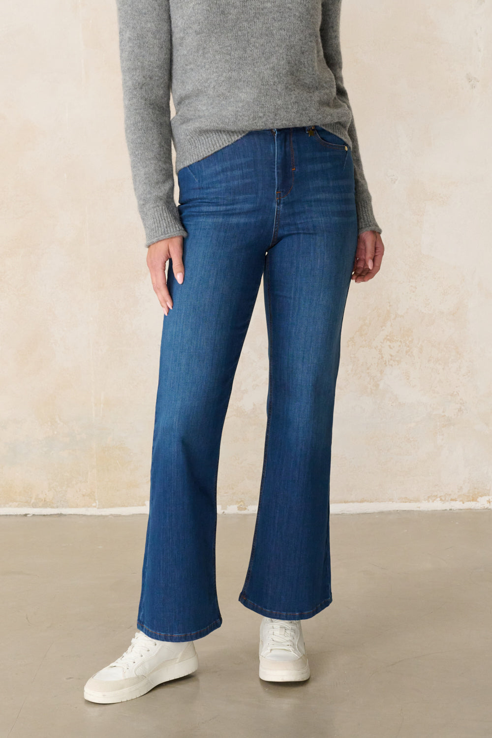 Melina - Jeans Bootcut – Eisenblau