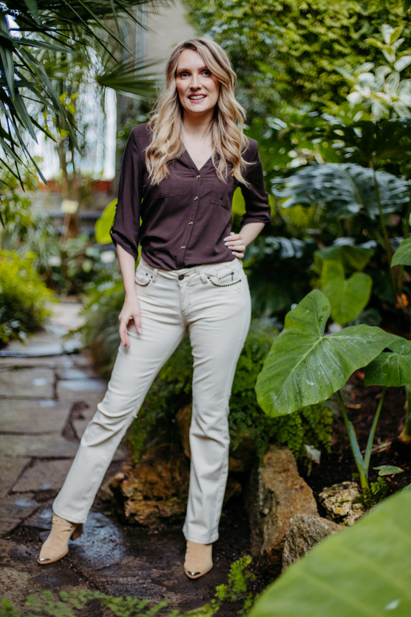 Melina Bea BOOTCUT - Fashionbeige