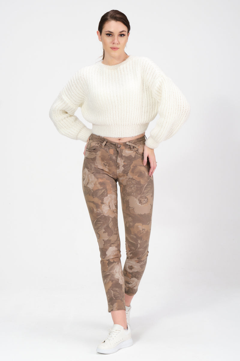 Melina Slim Floral Green