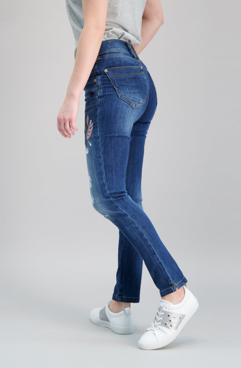 Merle Slim Waschblau