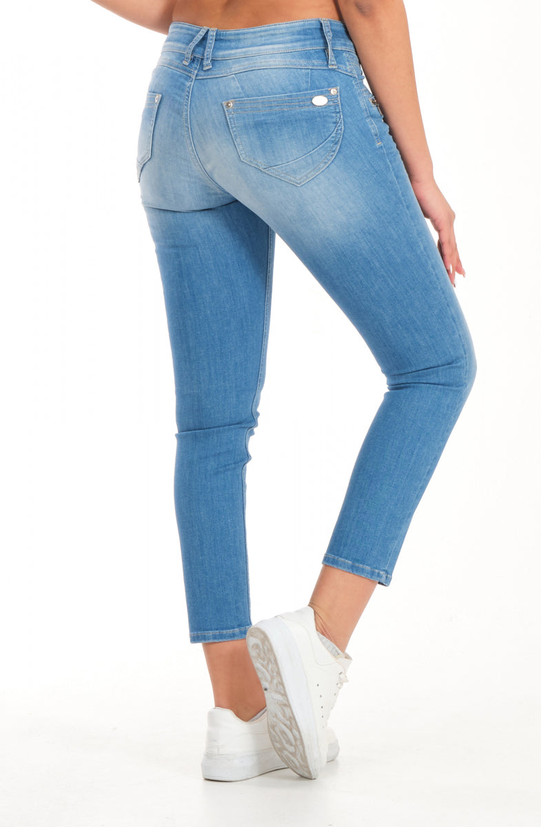 Nina SLIM Zipperblau